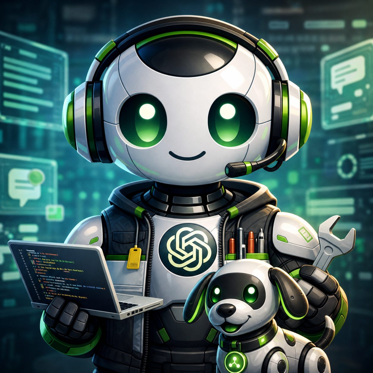 Patch with Codex and a robotic companion